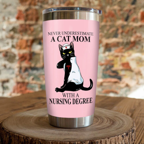 black-cat-nurse-steel-tumbler