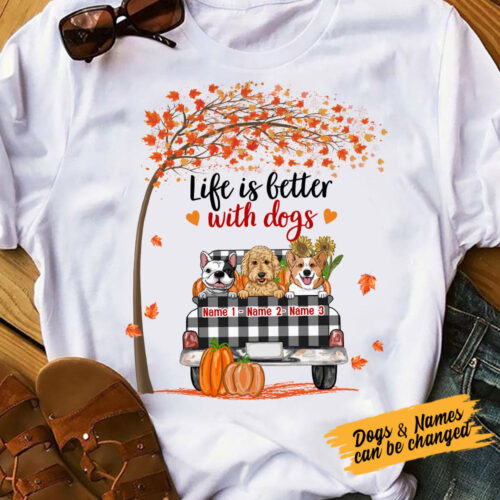 life-is-better-with-dog-fall-halloween-t