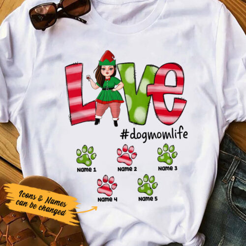 love-dog-mom-christmas-t