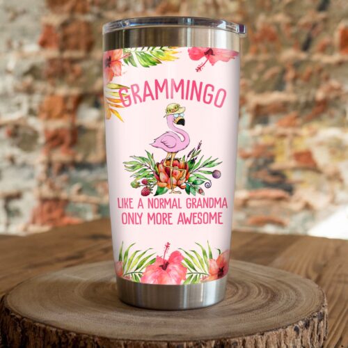 flamingo-grandma-steel-tumbler