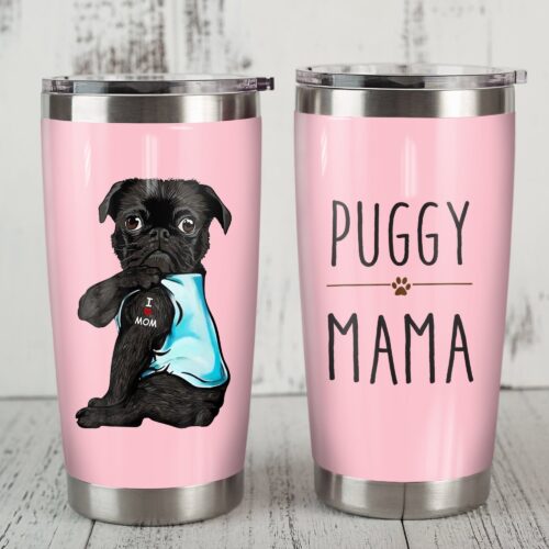 black-pug-dog-mom-steel-tumbler