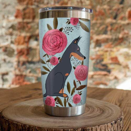 doberman-pinscher-dog-steel-tumbler