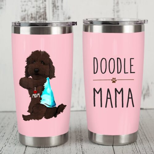 chocolate-goldendoodle-dog-steel-tumbler