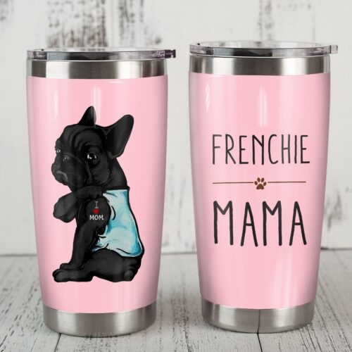 black-french-bulldog-steel-tumbler