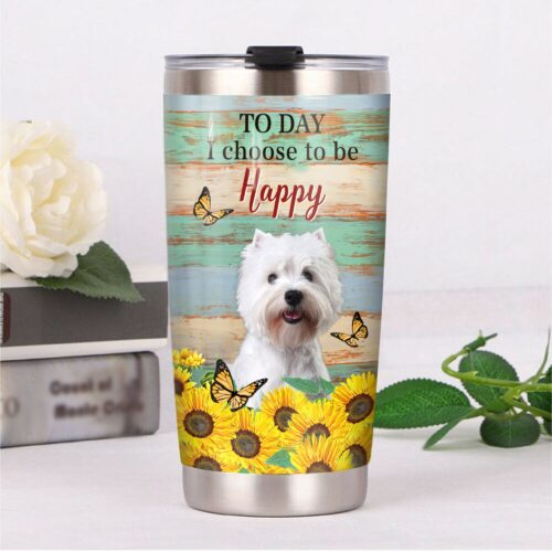 westie-dog-sunflower-steel-tumbler