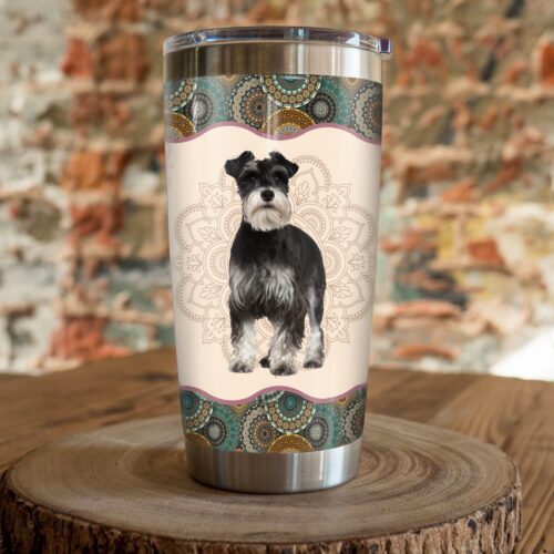 miniature-schnauzer-dog-steel-tumbler