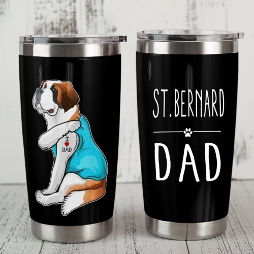 st-bernard-dog-steel-tumbler