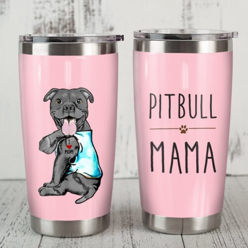 pitbull-dog-mama-steel-tumbler