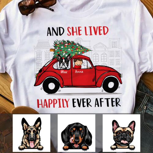 girl-dog-christmas-car-t