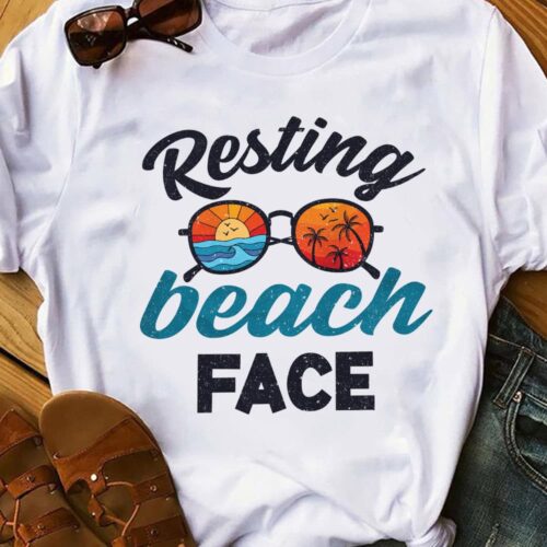 resting-beach-face-white-t