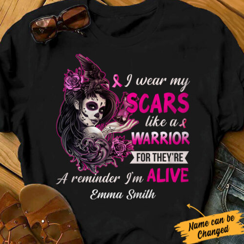 skull-girl-breast-cancer-i-wear-scars-t