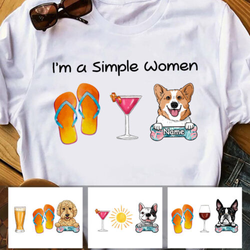 dog-mom-simple-woman-t