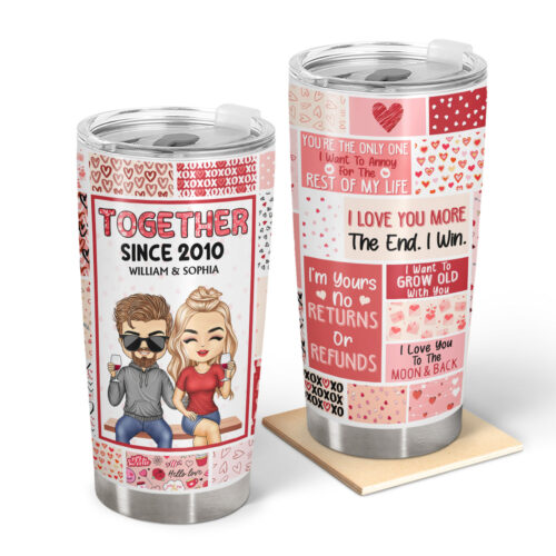 youre-the-only-one-together-since-anniversary-birthday-gift-for-spouse-lover-husband-wife-boyfriend-girlfriend-couple-personalized-custom-tumbler-2