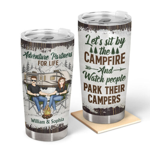 camping-couple-adventure-partners-for-life-couple-gift-personalized-custom-tumbler