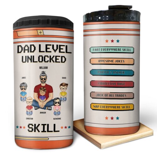 dad-grandpa-unlocked-gift-for-dad-father-personalized-custom-4-in-1-can-cooler-tumbler