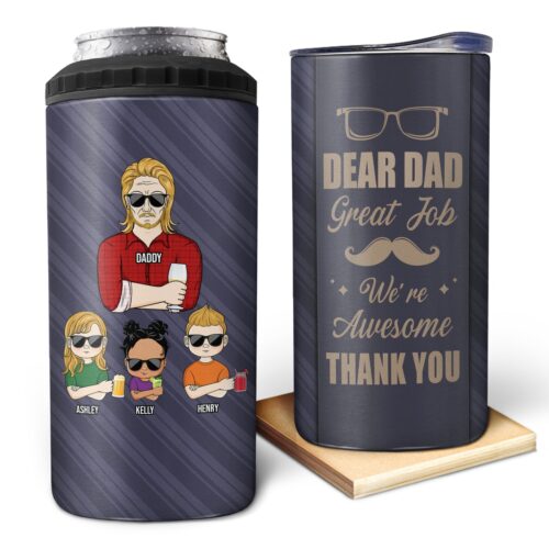 dad-great-job-awesome-striped-necktie-gift-for-father-dad-gift-personalized-custom-4-in-1-can-cooler-tumbler