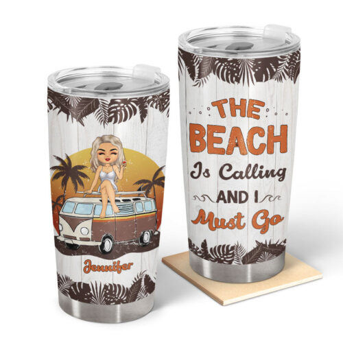 beach-girl-the-beach-is-calling-personalized-custom-tumbler