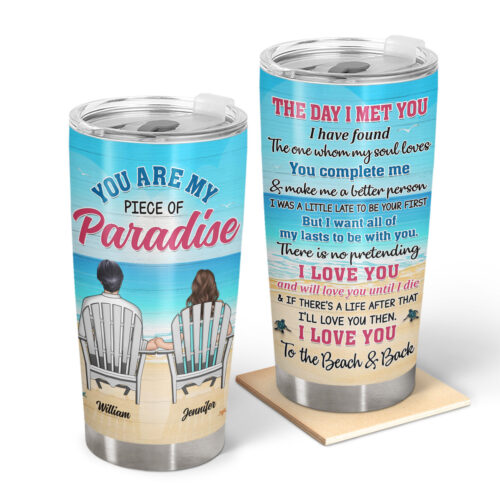 beach-my-piece-of-paradise-gift-for-couples-personalized-custom-tumbler-2