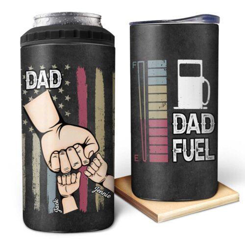 dad-fuel-grandpa-and-kids-fist-bump-birthday-loving-gift-for-daddy-father-grandfather-husband-men-personalized-custom-4-in-1-can-cooler-tumbler