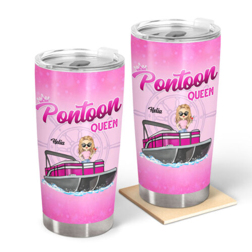 boating-pontoon-queen-traveling-cruising-gift-for-pontooning-lovers-lake-lovers-travelers-women-personalized-custom-tumbler