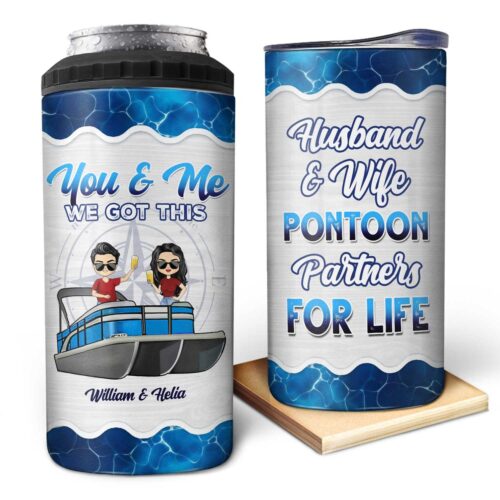 boating-husband-wife-pontoon-partners-for-life-traveling-cruising-gift-for-couples-pontooning-lovers-lake-lovers-travelers-personalized-custom-4-in-1-can-cooler-tumbler-2