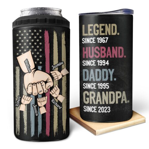 legend-husband-daddy-fist-bump-birthday-loving-gift-for-dad-father-grandfather-grandpa-personalized-custom-4-in-1-can-cooler-tumbler