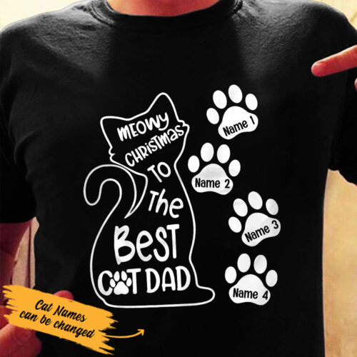 best-cat-dad-christmas-t