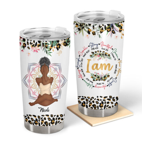 yoga-i-am-capable-strong-beautiful-gift-for-yourself-gift-for-women-personalized-tumbler