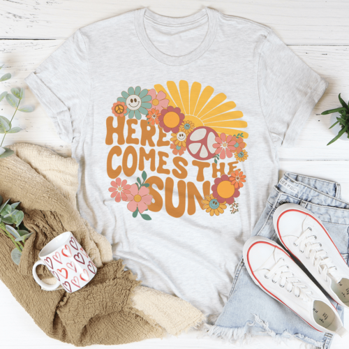 here-comes-the-sun-floral-retro-tee