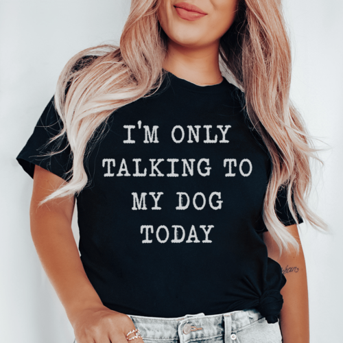 im-only-talking-to-my-dog-today-tee