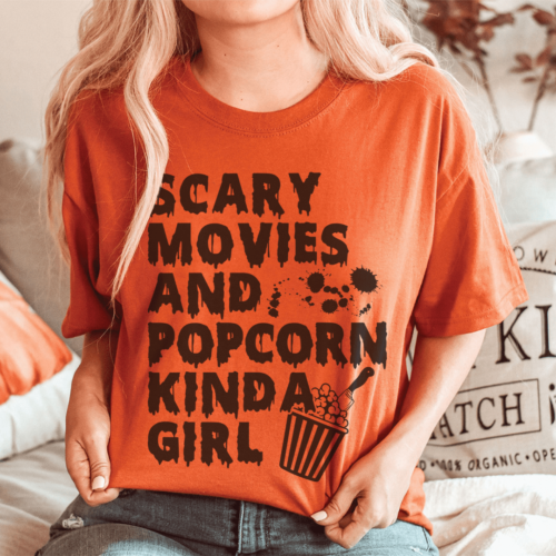 scary-movies-popcorn-kinda-girl-tee