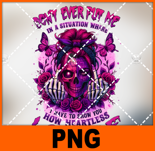 dont-ever-put-me-in-a-situation-where-i-have-to-show-how-heartless-i-can-be-bow-tie-pink-purple-messy-png-digital-design-for-sublimation-and-dtf
