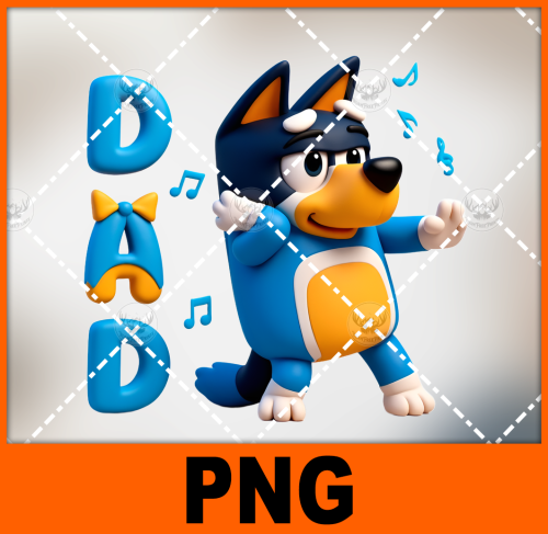 a-blue-and-orange-dog-with-a-bow-tie-and-music-notes-bluey-1-free-png-file