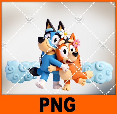 a-couple-of-dogs-hugging-each-other-in-front-of-a-rainbow-bluey-1-free-png-file