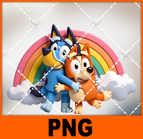a-couple-of-dogs-hugging-each-other-in-front-of-a-rainbow-bluey-2-free-png-file