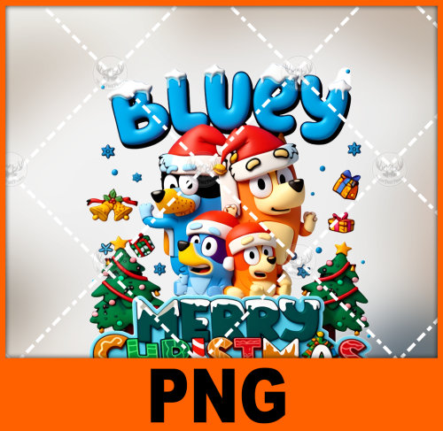 a-group-of-bluey-christmas-characters-standing-in-front-of-a-christmas-tree-bluey-1-free-png-file