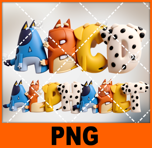 a-group-of-cartoon-animals-standing-next-to-each-other-bluey-1-free-png-file