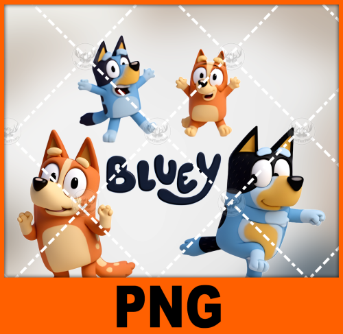 a-group-of-cartoon-dogs-standing-next-to-each-other-bluey-6-free-png-file