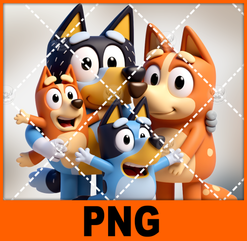 a-group-of-cartoon-dogs-standing-next-to-each-other-bluey-8-free-png-file