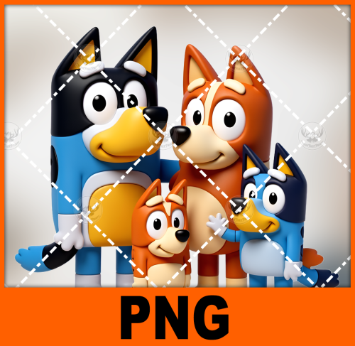 a-group-of-cartoon-dogs-standing-next-to-each-other-bluey-9-free-png-file