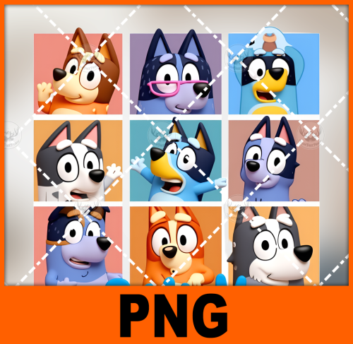 a-group-of-cartoon-dogs-with-different-expressions-bluey-1-free-png-file
