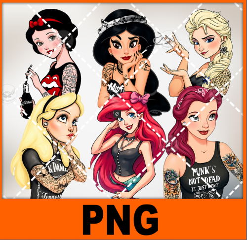 tattoos-princess-bad-girls-png-file-design-for-sublimation-and-dtf