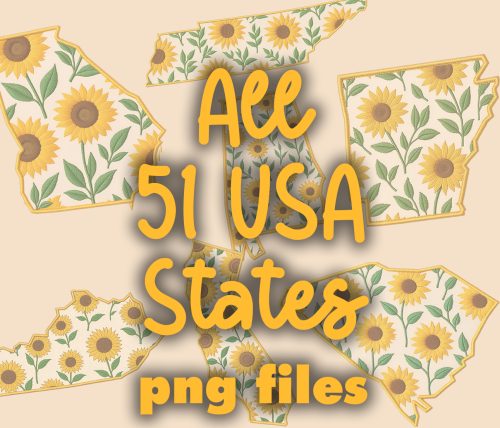 sunflower-state-silhouette-png-faux-embroidery-floral-map-clipart-yellow-boho-state-outline-design-sunflower-sublimation