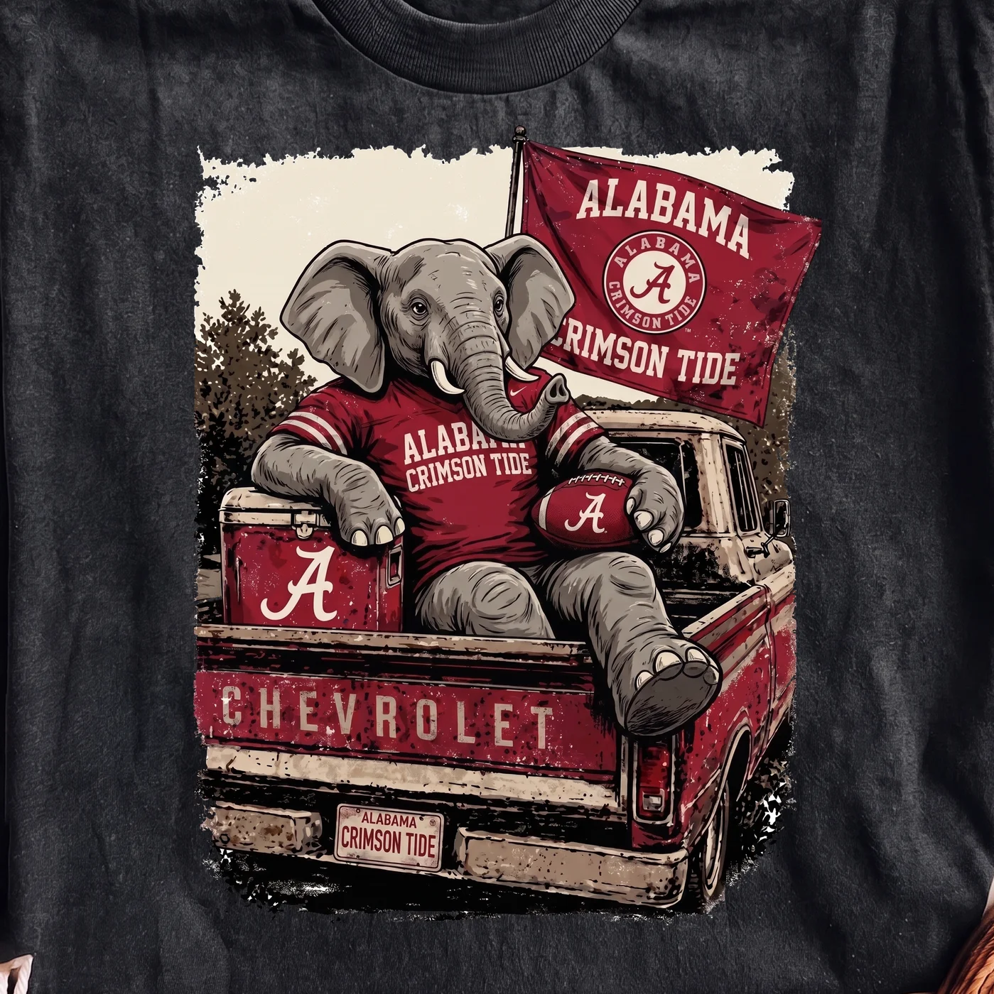 Alabama Crimson Tide Elephant in Truck | Print-ready PNG file - Image 2