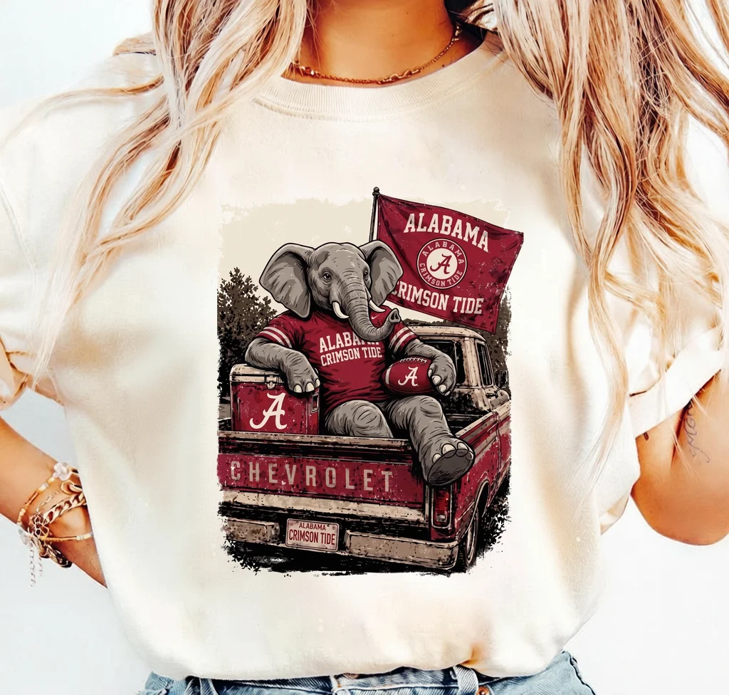 Alabama Crimson Tide Elephant in Truck | Print-ready PNG file - Image 3