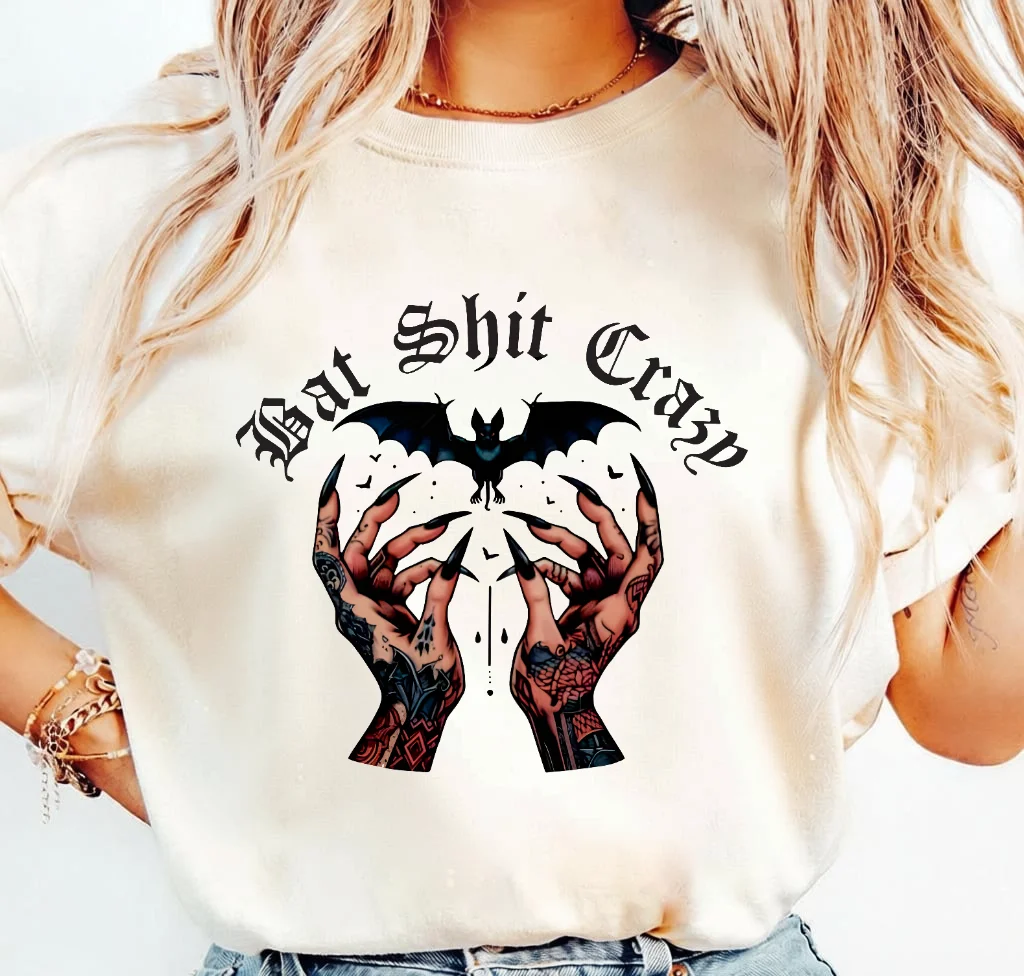 Bat Shit Crazy Tattooed Hands Design – Digital download PNG for print - Image 3