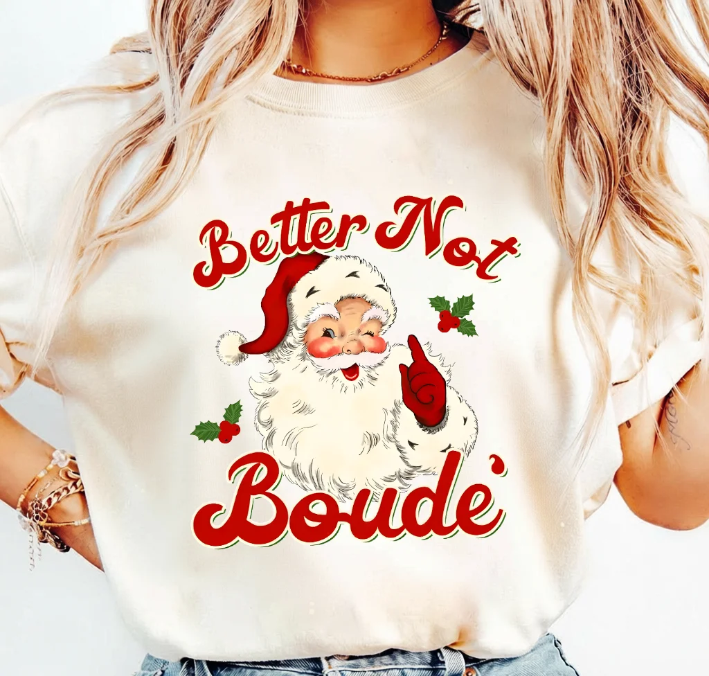Better Not Boude Santa Claus Holiday Design · Instant PNG printable file - Image 3