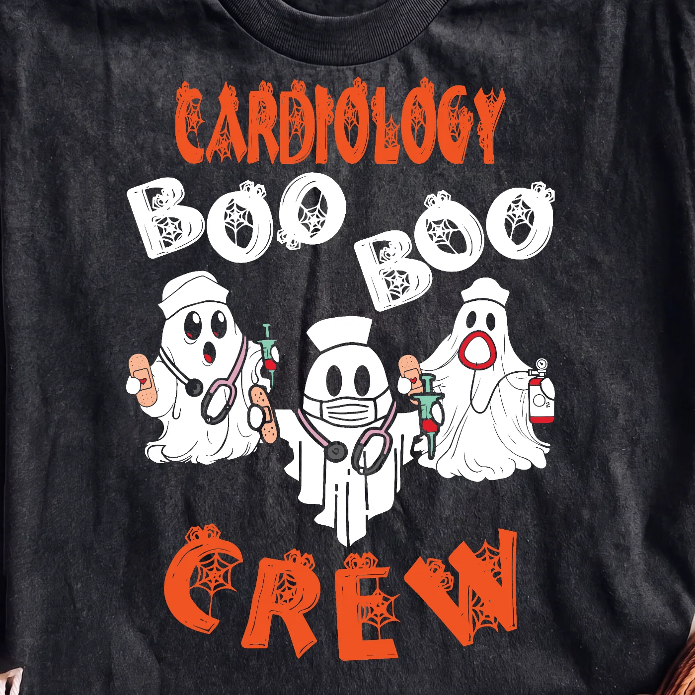 Cardiology Boo Boo Crew Halloween Ghost Doctors – Digital download PNG for print - Image 2