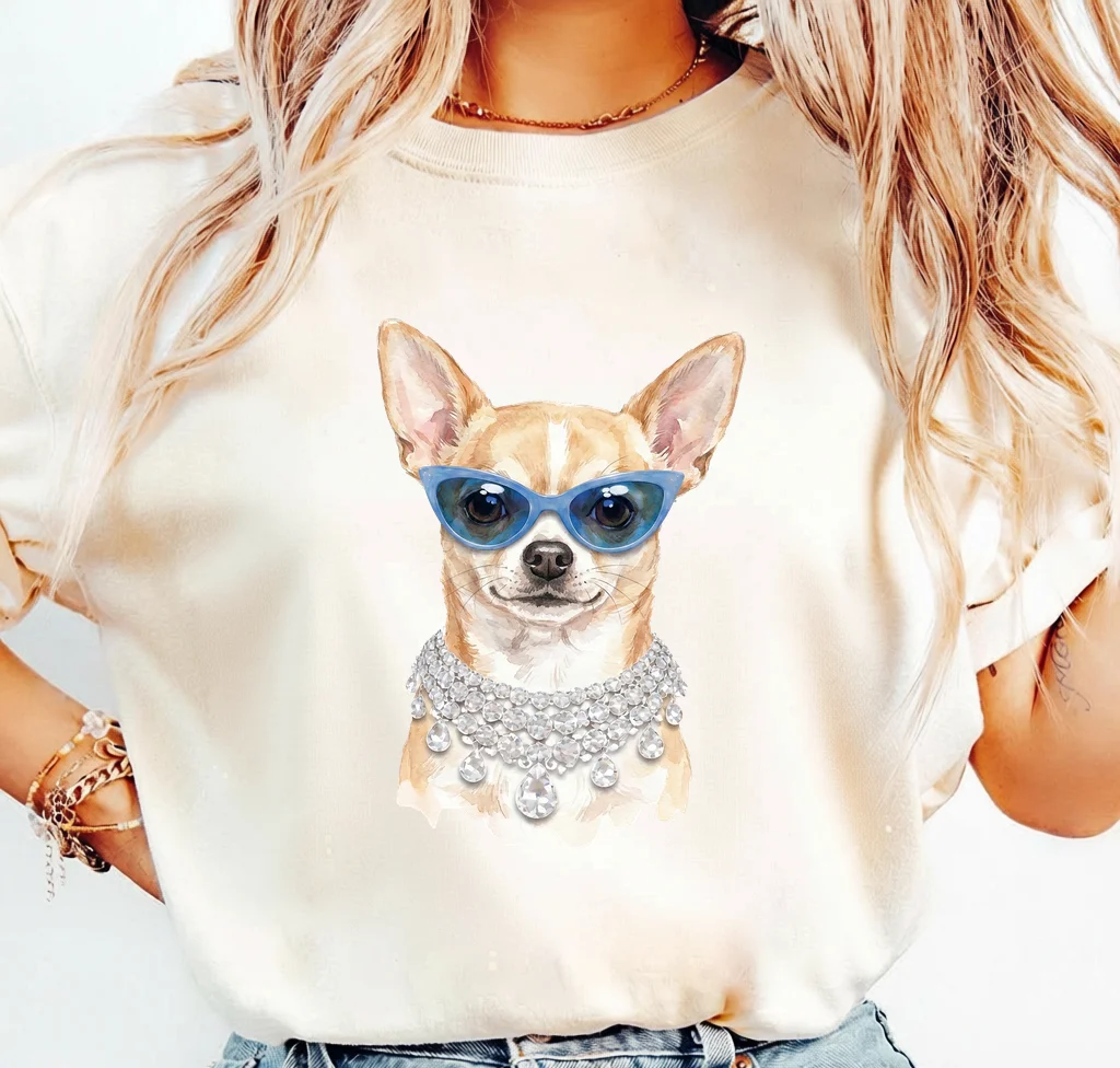 Chihuahua in Sunglasses and Diamond Collar | Print-ready PNG file - Image 3