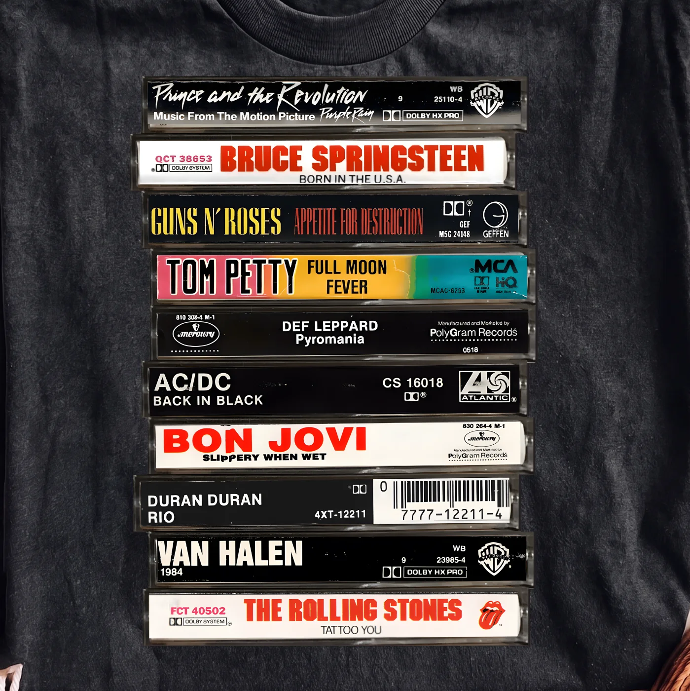 Classic Rock Cassette Tapes Collection – Digital download PNG for print - Image 2